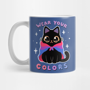 Bisexual Mug - Bisexual LGBT Pride Cat - Kawaii Rainbow Kitty - Wear your colors by BlancaVidal